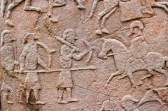 Battle scene, churchyard cross-slab