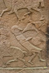 Churchyard cross slab, battle detail