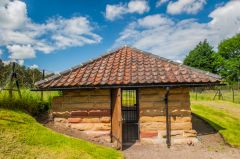 One of the huts protecting mosaic floors