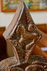 Aldworth, St Mary's Church, Bench end 2
