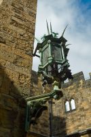 Alnwick Castle, Lamp in the Keep courtyard