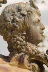 A neo-classical statue head