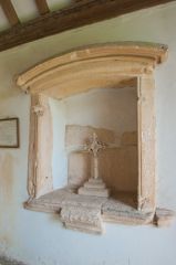 Canopied niche inside porch