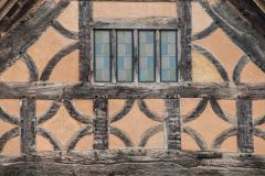 Detail of the intricate timber-framing