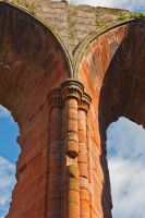 Arbroath Abbey, East window tracery