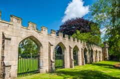 The outer wall of the castle