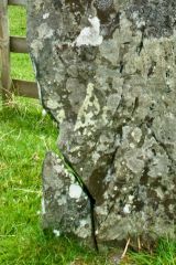 Broken base on the north side