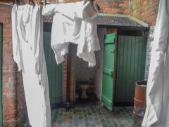 Outdoor loos and laundry!