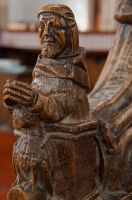 Bacton, St Mary's Church, Praying figure bench end