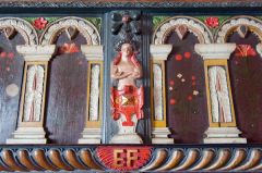 Baddesley Clinton, Painted fireplace decoration