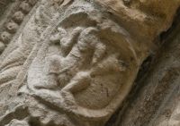 Barfreston, St Nicholas Church, Carved figure 13