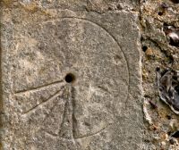 Barfreston, St Nicholas Church, Scratch dial, south door
