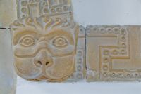 Barfreston, St Nicholas Church, Carved head in chancel