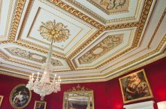 Basildon Park, Crimson Room gilded ceiling