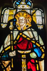 Medieval glass in the vestry