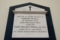 Edward Cavell memorial