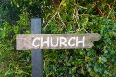 Signpost to the church