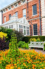 A garden nook and conservatory