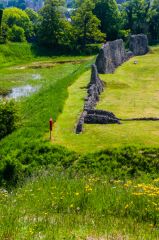 Looking down from the motte