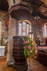 The pulpit and tester (sounding board)