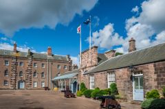 Inside the barracks courtyard