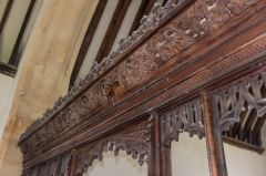 Carving detail on the 15th century screen