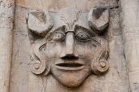 Beverley, St Mary's Church, Carved head, south porch