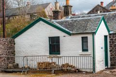 Administration building inside the gasworks yard