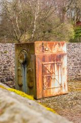 An old piece of equipment in the yard