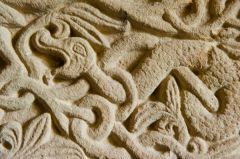 Serpent carving detail