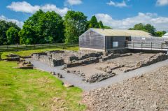 The Roman bath house and Dere Street