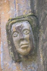 Medieval carved head