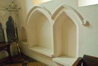 Bodiam, St Giles Church, Medieval sedilla