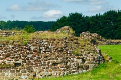 View from outside the castle foundations