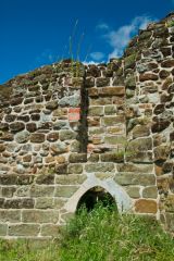Remains of a garderobe chute