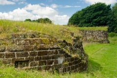 Foundation of a tower wall