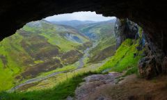 Looking out a cave mouth