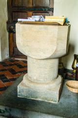 Bosherston, St Michael and All Angels, A simple Norman font