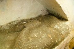 Bosherston, St Michael and All Angels, 14th century effigy of a knight