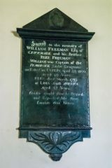 Bosherston, St Michael and All Angels, 18th century monument to William Freeman