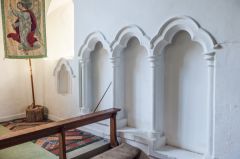 Triple sedilia in the chancel