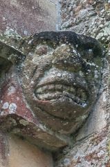 Grotesque carving, tower angle