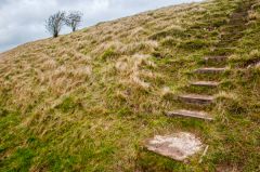 Stairs up the outer earthworks