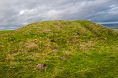 The long barrow within the earthworks