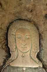 Medieval brass detail
