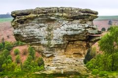 Rock formation at the Bridestones