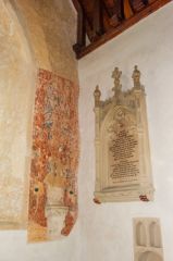 Medieval wall painting, east wall of the chancel