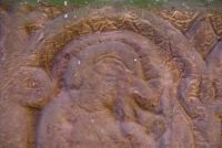 Bredwardine, St Andrew's Church, Carved figure, north doorway