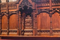 Carving detail on the late Victorian reredos