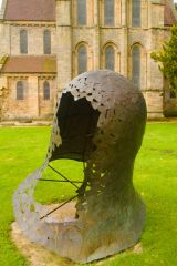 Modern sculpture on the lawn
